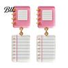 Personalized School Life Ornaments 1 Pair Teacher Earrings for Women, Cute 2D Acrylic Crayon Pencil Backpack Dangle Number Alphabet Earrings,