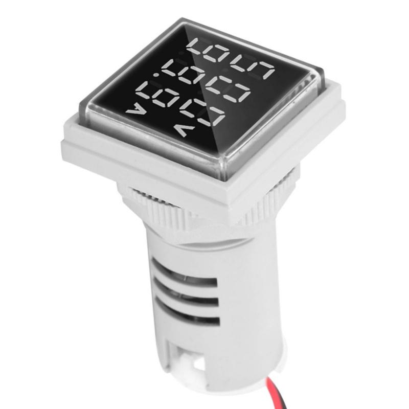 LED Digital Display AC Voltage Current Meter Indicator 22mm 0-100A Meter Indicator (White)