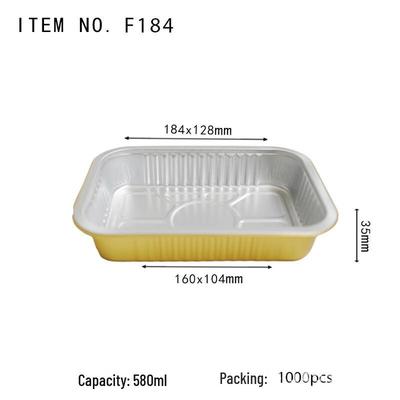 Round Gold Disposable Aluminum Foil Food Container