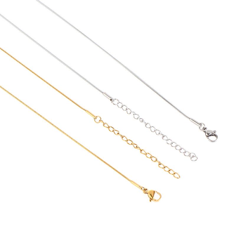 Gold Color Chains Stainless Steel Snake Chains Necklace Twist Rope Jewelry Women Long Chains Accessories