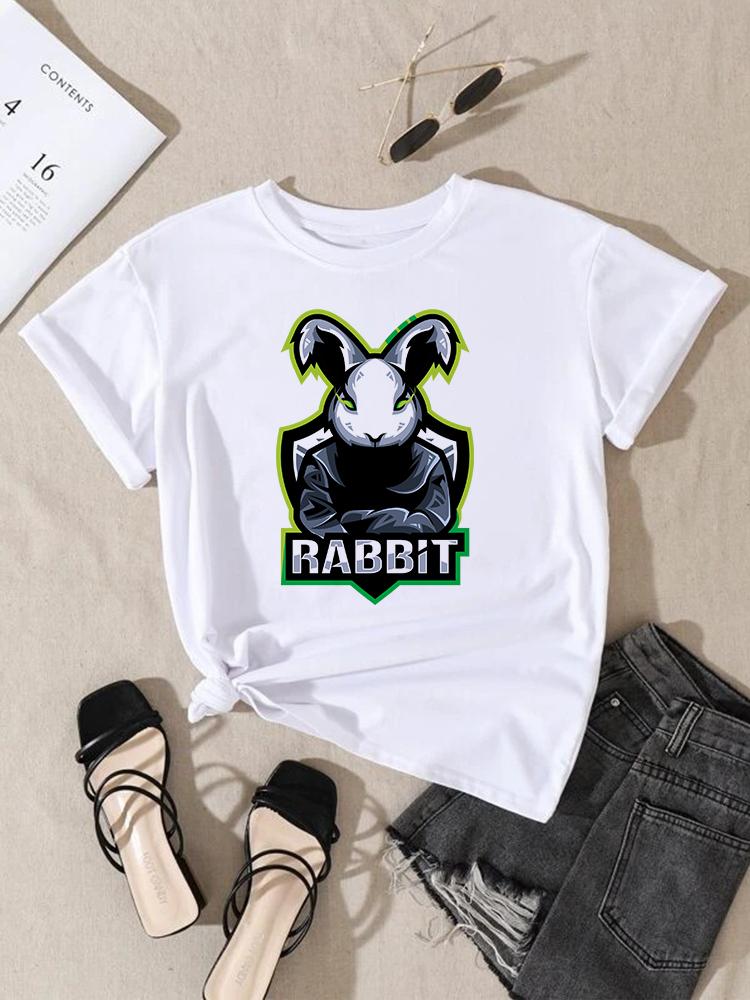 Women Fashion Print T-Shirt Girl Y2K Short Sleeve Tees Tops Kawaii 90S Sweetshirts Female Harajuku Graphic O-Neck T-Shirt