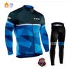 Northwave Thermal Fleece Cycling Jersey Pants Set Winter Warm Long Sleeve Full Kit Men Women