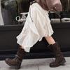 Lan Cabinet 2025 autumn and winter new retro western cowboy boots women's versatile casual mid-tube boots niche locomotive boots