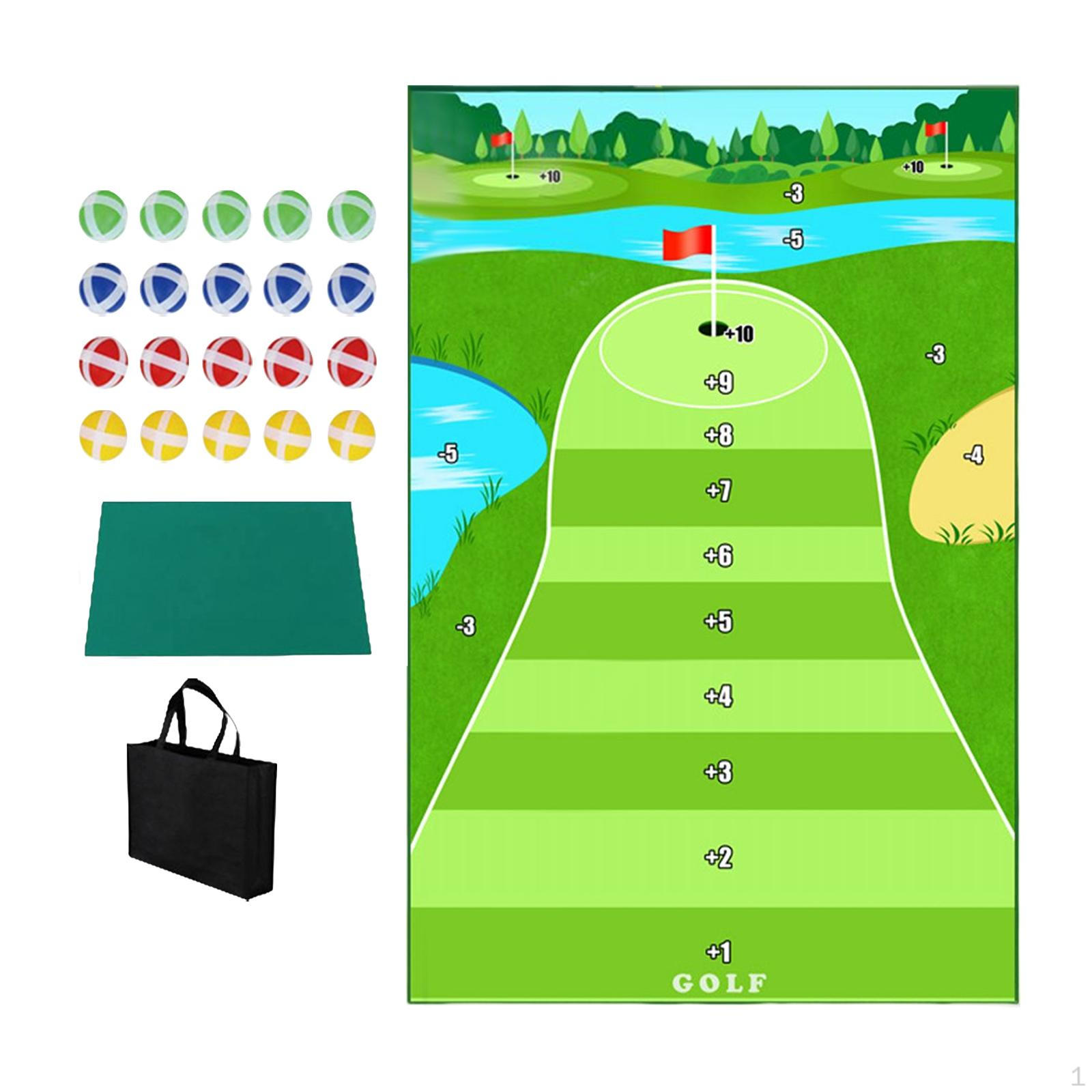

Golf Hitting Mat Training with Balls Portable Game Set Putting for Outdoor Indoor sponge mat