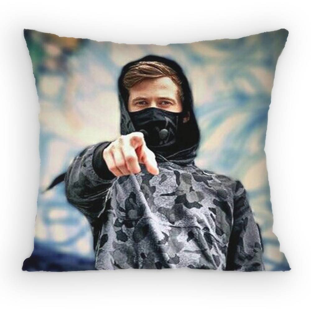 AAlan Walker DJ Pillow Case Sofa Living Room Bedroom Headboard Backrest Cushion Square Cushion Nap Time