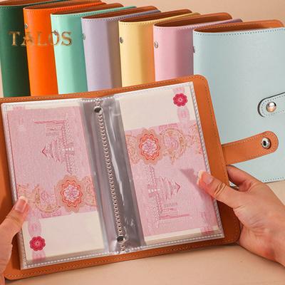 Bargeldsparbuch 50 Blatt Bargeld Organizer Buch Geldsparbuch mit transparenten Einstecktaschen Aufbewahrungsalbum für Taschengeld Karten Fotos