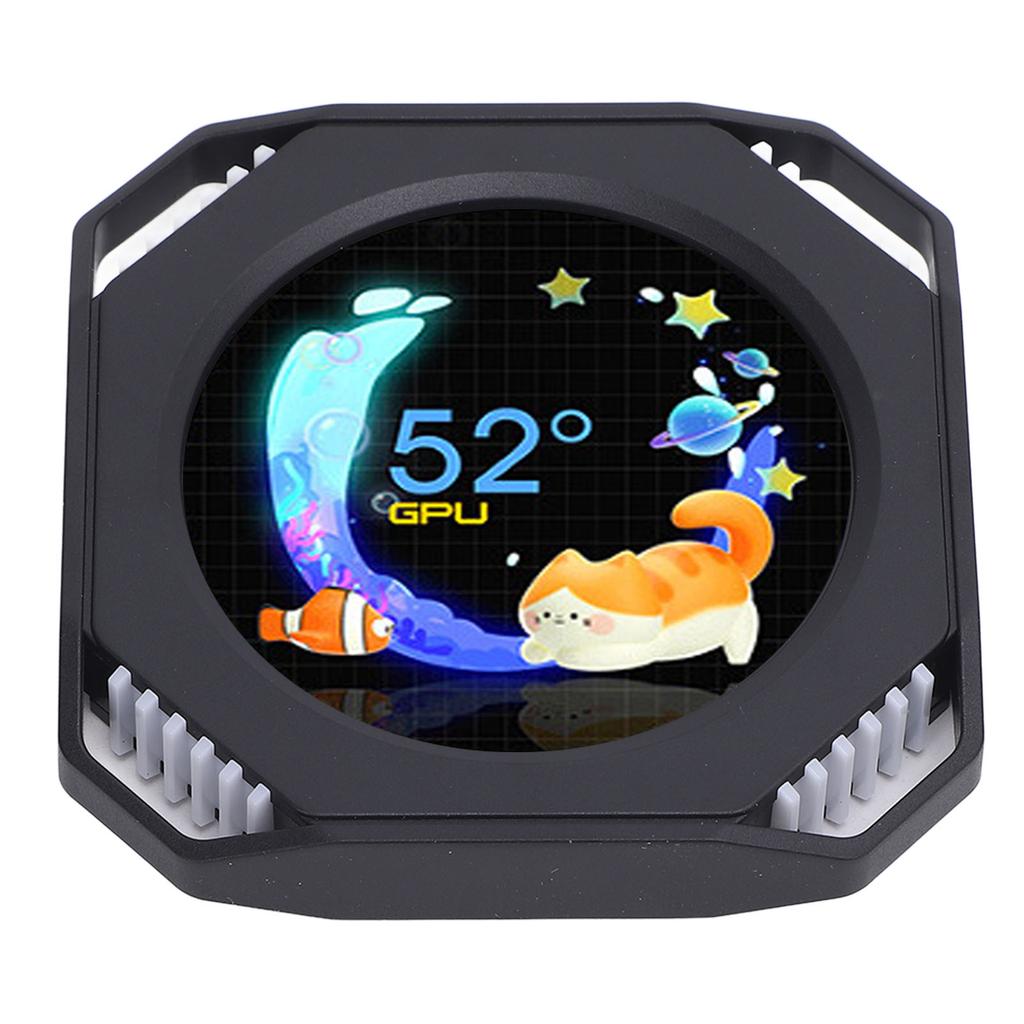 2.1 Inch Computer Secondary Screen DIY Dynamic Theme Water Cooler Screen USB RGB GPU CPU Temperature Display PC Case