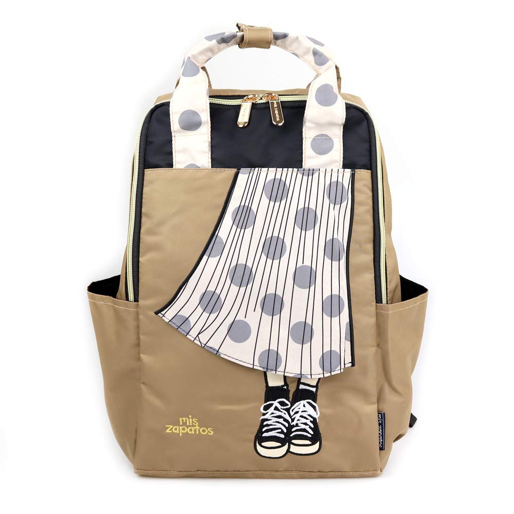Женский рюкзак Miss Zapato формата А4, легкий нейлон, расклешенная юбка, бежевый