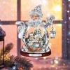 Snowman Santa Claus Wall Clings Stickers Music Box Christmas Stickers Window Glass Decor Waterproof Decals