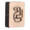 Number 5 Cutting Mold Wooden Base Metal Hollow Punching Die for DIY Leather Stamping Crafts 41x26mm