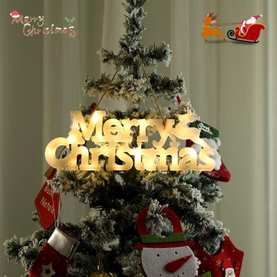 Merry Christmas LED Light Up Letters Decoration for Tree Holiday Home Party Warm White String Lights Outdoor Xmas Ornaments