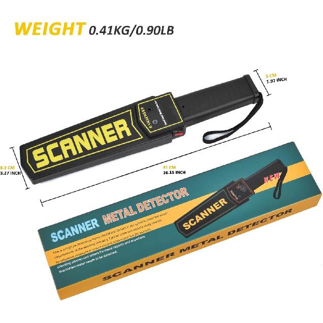 

Ручной металлический детектор-жезл RANSENERS, Жезл безопасности, Защитные планки, Портативный, Регулируемые звуковые и вибрационные оповещения, Обнаруживает оружие, ножи, винты (Высоко