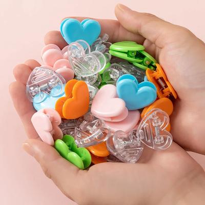 10 teile/los Herz-form Papier Clips Nette Memo Clip Multi-zweck Kleine Kunststoff Clip Student Schule Schreibwaren