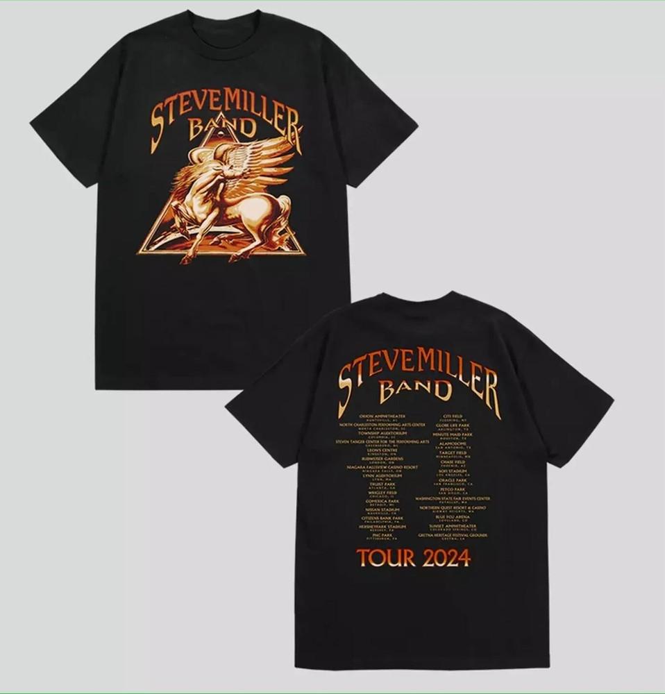 Black Steve Miller Band Tour 2024 T-Shirt Unisex T-Shirt S