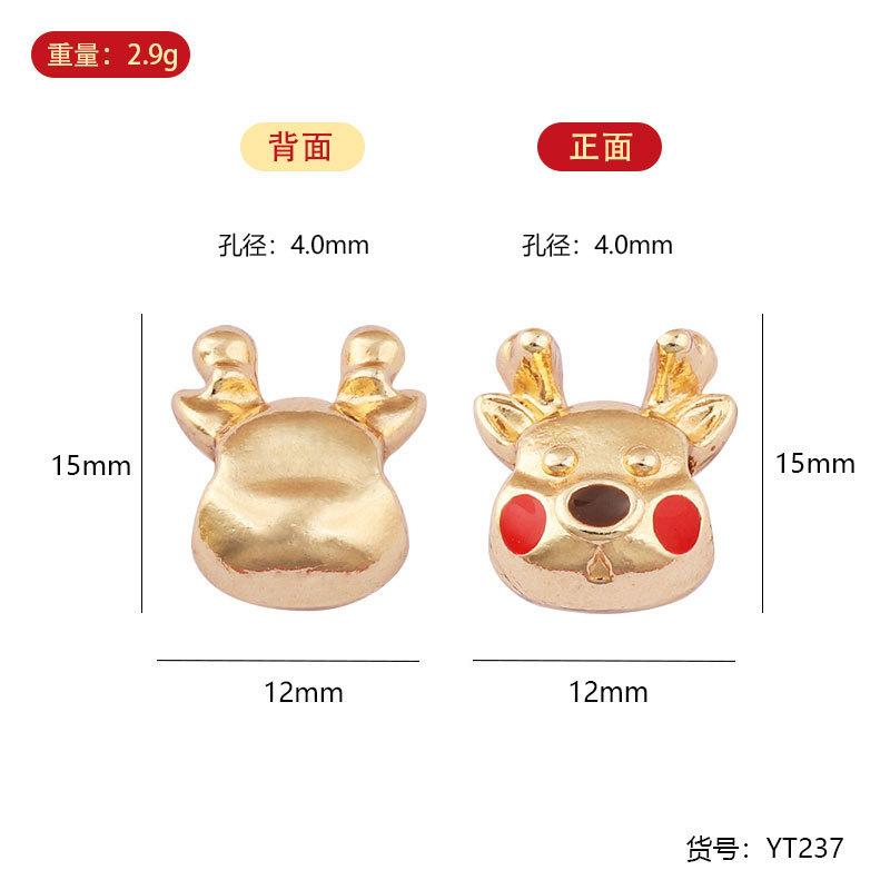 YT zinc alloy oil dripping small pendant, bracelet pendant, Christmas zinc alloy small size pendant