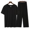 Silky Ice Skin Short Sleeve Pajama Set for Couples