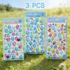Cute 3D Crystal Drop Stickers Waterproof Decals for Phone Laptop Journal DIY Decoration