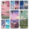 INS Japan Sunset Scenery Clear Phone Case For Xiaomi Redmi Note 12 5G 9S 9 8 10 11 Pro+ 9T 8T 10C 9C 9A 7 Pro Soft Back Cover