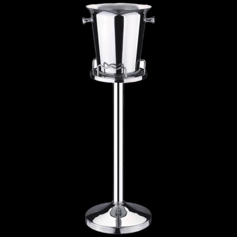 Stainless Steel Ice Bucket Set with Short Stand