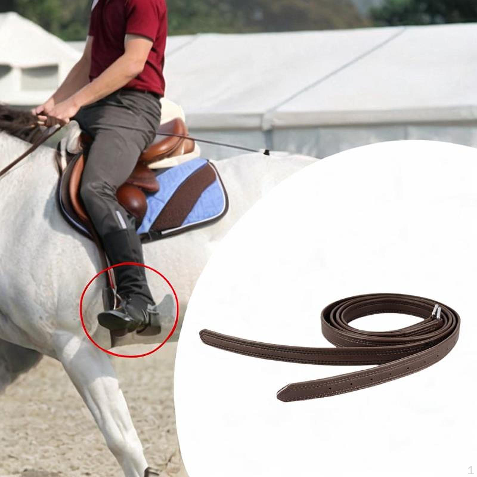 

2 Штуки Англійські Путлища Кінне Спорядження Преміум Міцне Кінне Спорядження темно-коричневого кольору