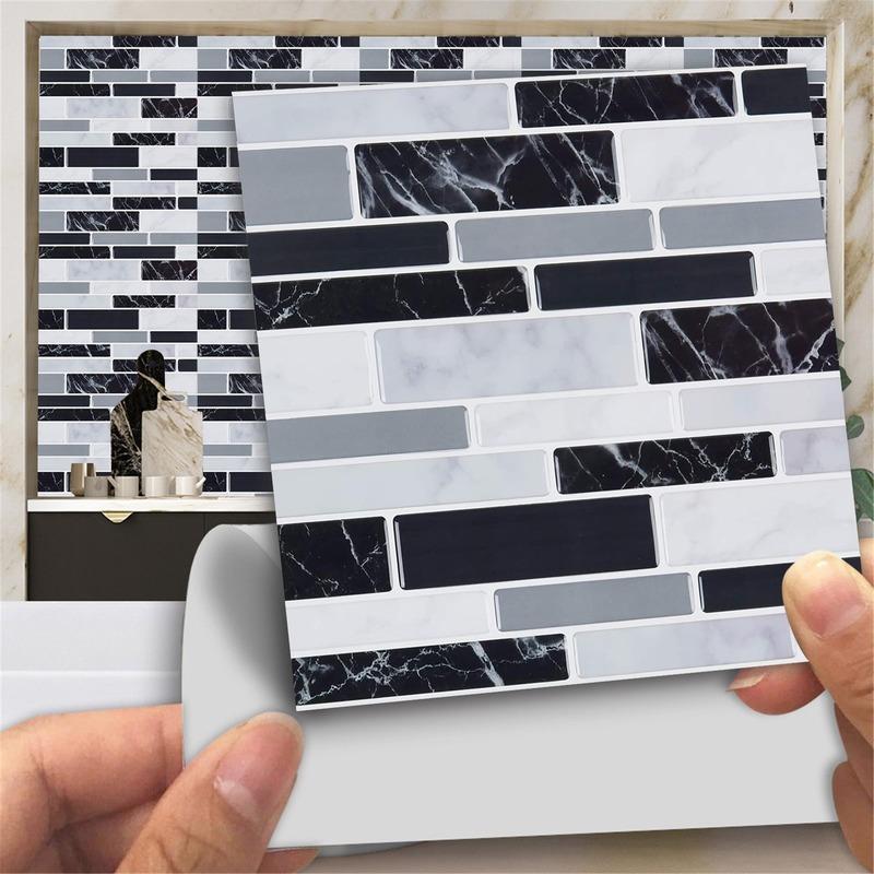 New Waterproof Marble Rock Crystal Tile Stickers Self-adhesive Wear-resistant Floor Stickers Home Kitchen Decoration