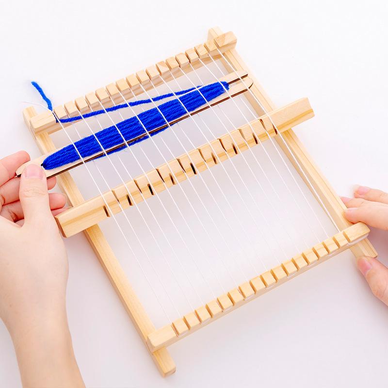 Child's Educational DIY Wooden Weaving & Knitting Toy