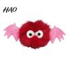Romantic Gift for Women Halloween Bat Plush Keychain, Cute Devil Furry Pendant Party Decoration Bag Keys, Vintage Silver Alloy Key Ring, Spooky