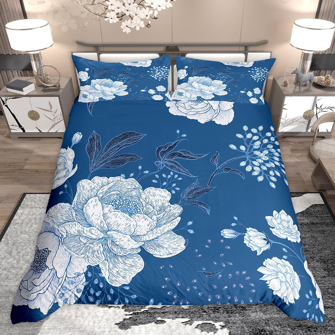 

Комплект пододеяльника Homewish Tropical Floral для девочек, Винтажный цветочный комплект чехла для одеяла, Ботанический комплект постельного белья с цветущими листьями DE XS 100x135cm 2pcs&set