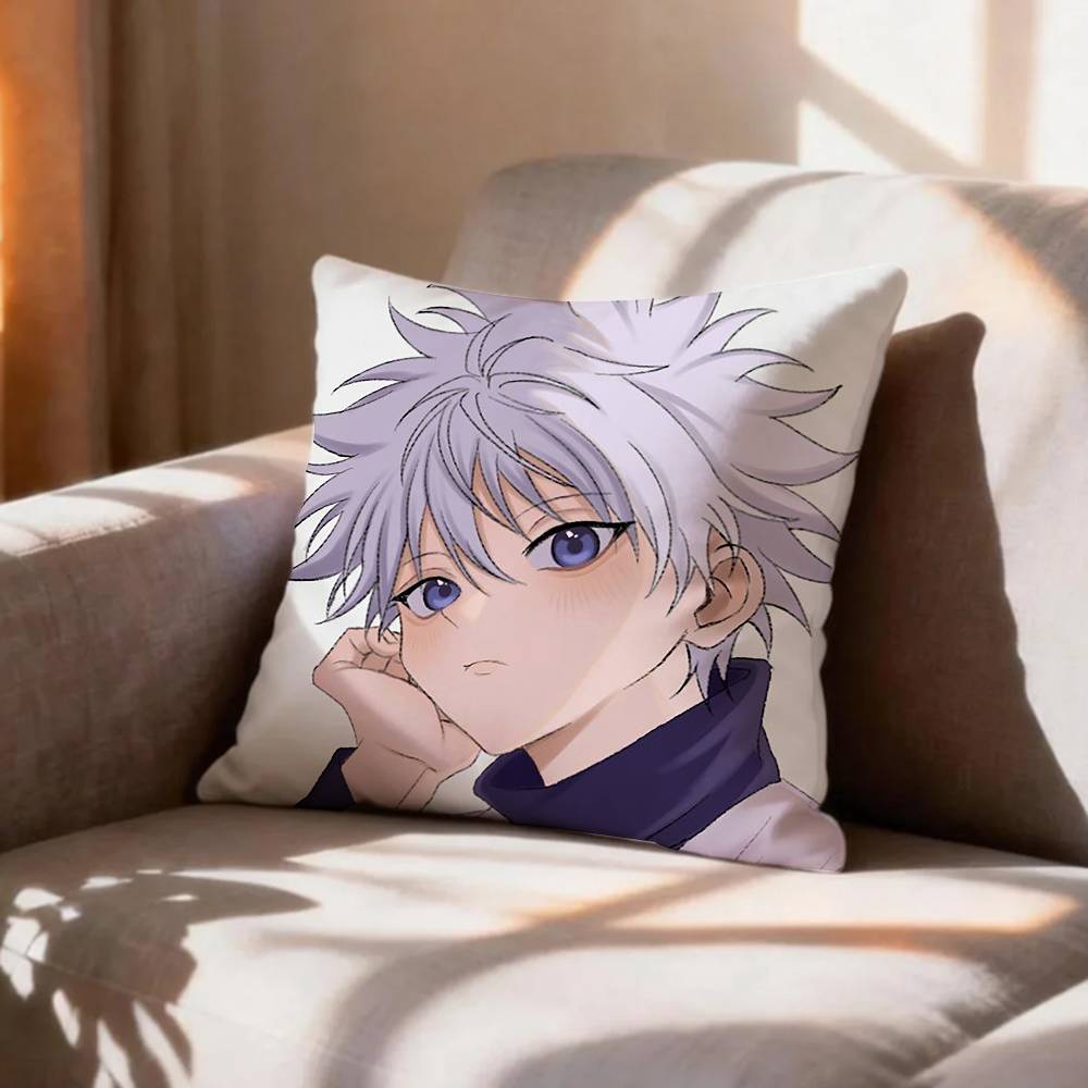 COOL K-Killua Zoldyck H-Hunter X Hunter Pillow Case Pattern Printed Pillowcase For Living Room Sofa Cushion Cover