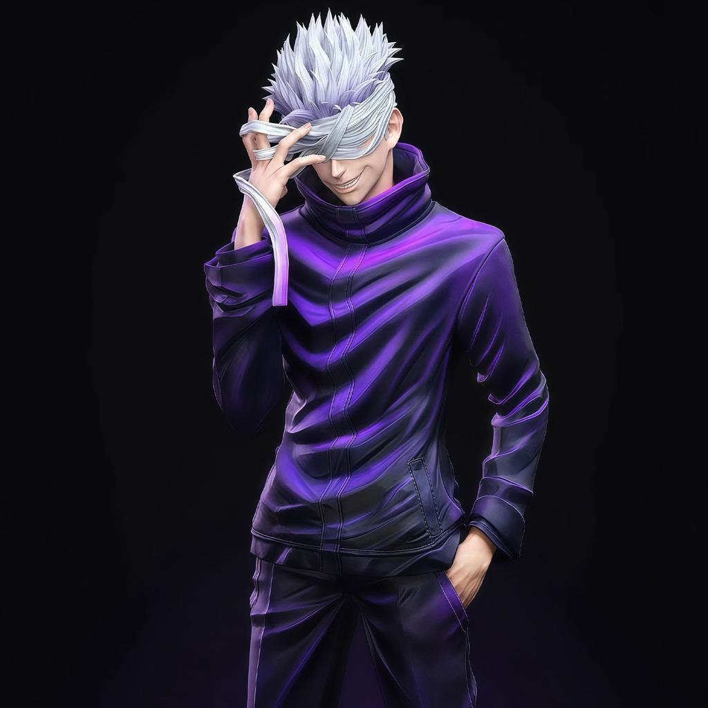 Noc Jujutsu Kaisen Satoru Gojo Gk Anime Action Figure Desk Setup Decor Pc Case Ornament Otaku Collectible Ideal Gift Anime Fans