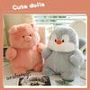 Plush Animal Pillow, Soft & Cuddly, Otter, Pig, Koala, Penguin, Room Decor, Birthday Gift, Christmas Present, 30cm (Otter)
