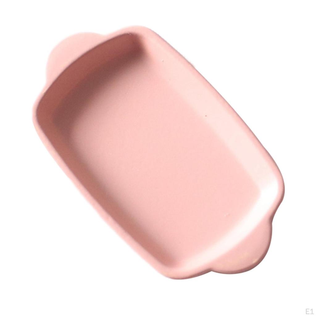 4 Pcs Dollhouse Chen Utensils Oven Plate Models Tableware Miniature Cooking Scene Accessory