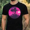 T-Shirt Herren Cowboy Vaporwave Motiv Baumwolle Größe XS bis 5XL