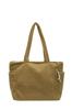 Simple Solid Color Large Capacity Women Corduroy Shoulder Tote Bag For Daily Use