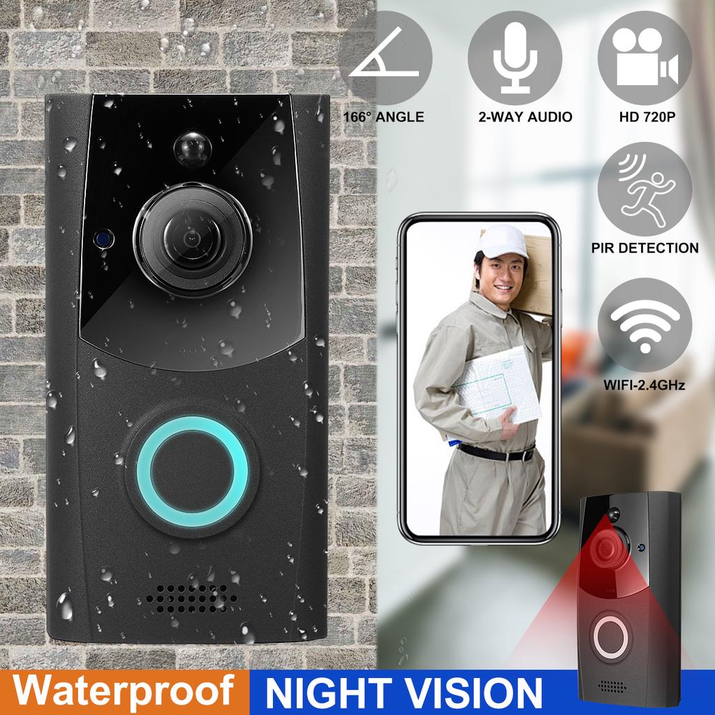 1280P HD WIFI Беспроводной дверной звонок Видеокамера Глазок Дверной ...