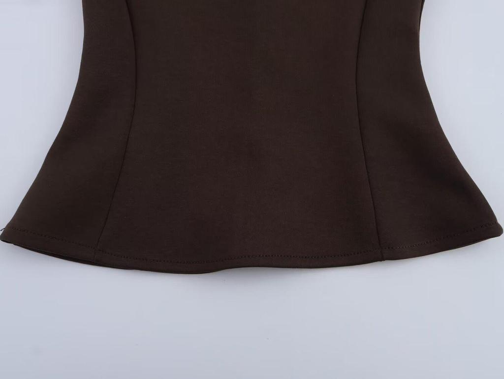 Spring 2025 Women's European & American Style Double-Sided Vest Top with Long Pants