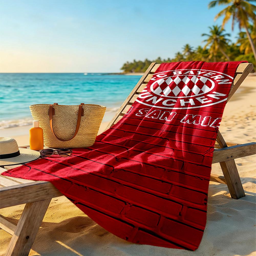 Bayern Munich Beach Towel Soft Durable Quick-Dry Comfortable Lightweight Portable for Swimming,Beach,Camping, Travel, Beach Accessories,Gym