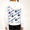 Champion Hoodie Shirt Size 140 to Japanese size Full-Zip CJ4393, Girls', White, (equivalent 140)