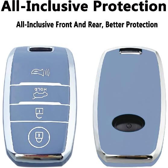 Key Fob Cover Case Compatible with Kia Forte Forte Koup NIRO Optima Rio Sorento Soul Sportage Accessories Shell