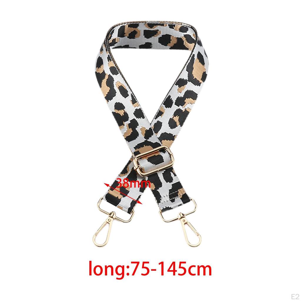 Stylish Leopard Print Portable Shoulder Bag Strap for Wallet Handbags Clutch