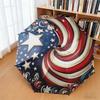 1 Stück Amerikanische Flagge Regenschirm Tragbar Faltbar Eisenrahmen Lochknochenstruktur Outdoor Heim Regenschirm
