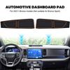 2pcs Orange Color Anti Dust Dash Dashboard Cover Mat for Ford Bronco -2024