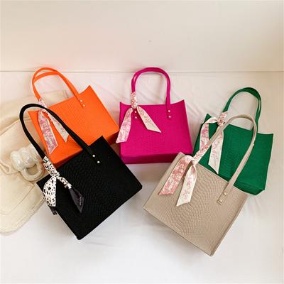 Mode Filz Handtasche Frauen Outdoor Schulter Tasche Trendy Casual Hand Pourse