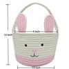 Easter Basket, Easter Bunny Baskets with Handle, Baby Gift Baskets, Egg Buckets Gifts Tote Bags Egg Hunt Basket for Kids, Boys, Girls, Toddler,