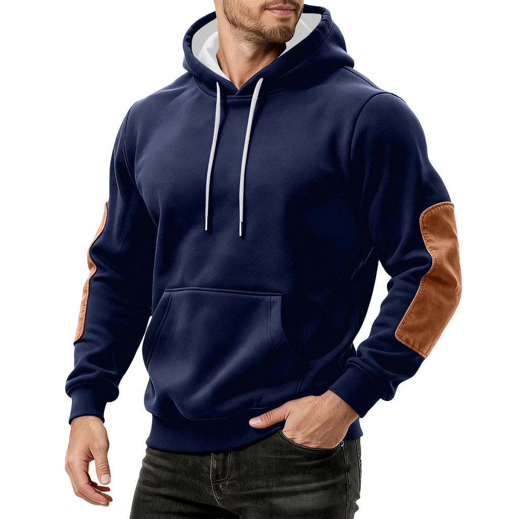 Men's Solid Color Sweatshirt Hoodie Men's Sports Large Size Casual Sweatshirt