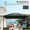 3 X 3 M Gazebo Canopy Replacement Cover, Garden Gazebo Roof Replacement, TOP COVER ONLY, Charcoal Green