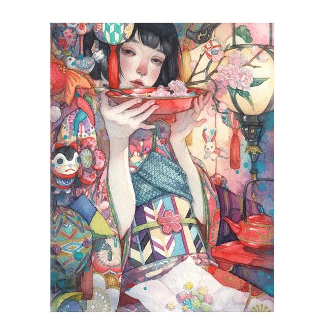 5D DIY Diamond Painting Cartoon Portrait Anime Gril Cross Stitch Set Full Drill Embroidery Mosaic Art Picture Of Rhinestones