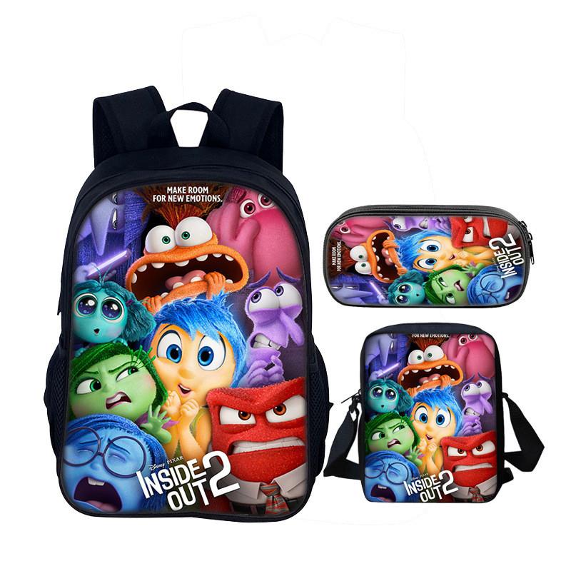 Inside Out 16inch School Backpack Set With Polyester Material For Kids And Teens