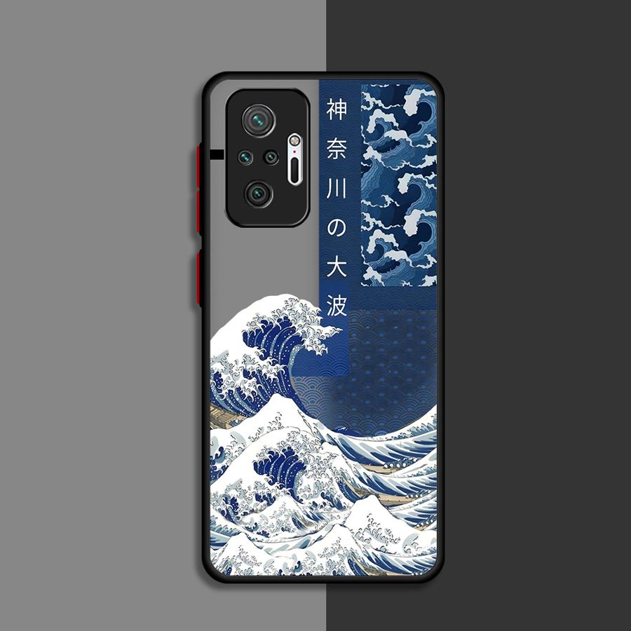 

Case for Xiaomi Redmi Note 15 Pro 9S 10 A4 12 14 11 14C 13 13C Funda Back Phone Cover Creative Waves Art Redmi Note 11 Pro 5G