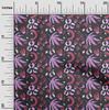 oneOone Cotton Flex Bluish Violet Fabric Tropical Abstract Dress Material Fabric Print Fabric by The Yard 40 Inch